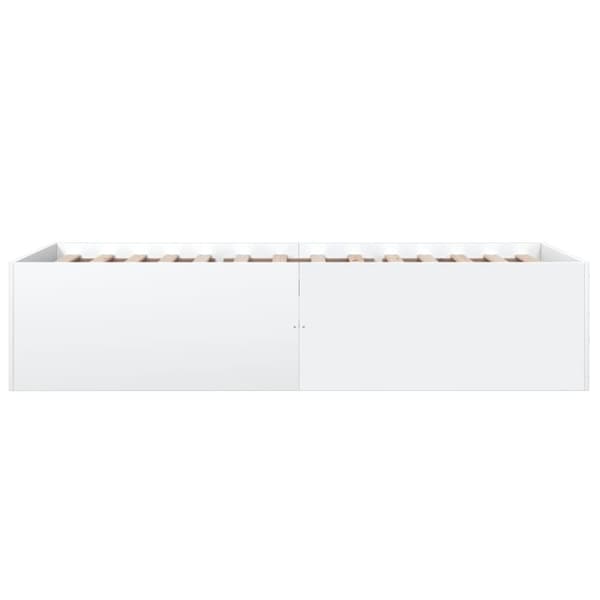 vidaXL Sängynrunko valkoinen 90x200 cm täysi puu