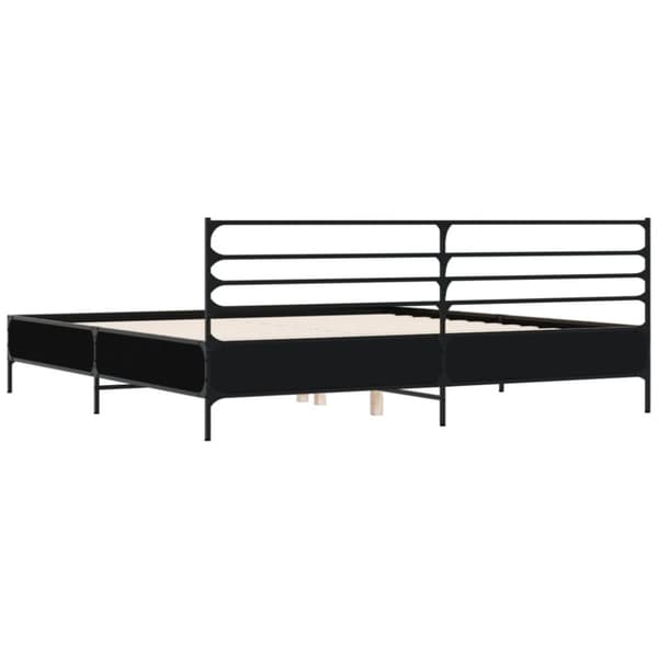 vidaXL Sengeramme svart 180x200 cm konstruert tre og metall