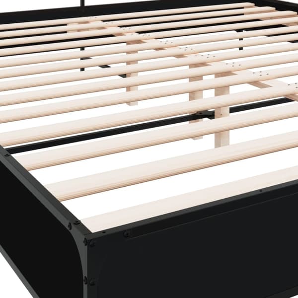 vidaXL Sengeramme svart 180x200 cm konstruert tre og metall