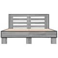 Miniatyrbilde 3 av 9: vidaXL Sengeramme grå sonoma 120x200 cm konstruert tre og metall