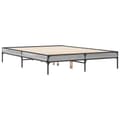 Pikkukuva 1 / 9: vidaXL Sängynrunko harmaa Sonoma 135x190 cm tekninen puu ja metalli