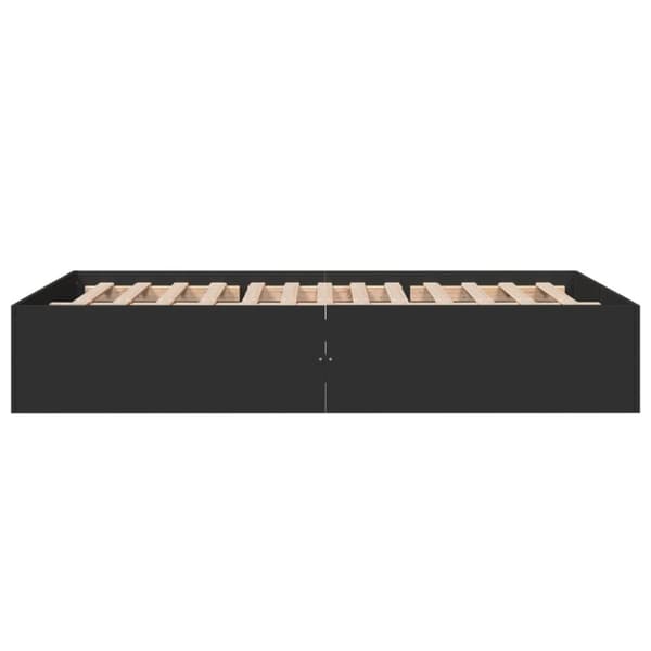 vidaXL Sängynrunko musta 120x200 cm tekninen puu