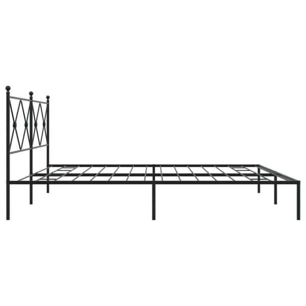 vidaXL sengeramme med sengegavl 193x203 cm metal sort