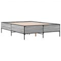 Miniatyrbilde 5 av 9: vidaXL Sengeramme grå sonoma 140x200 cm konstruert tre og metall