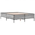 Miniatyrbilde 1 av 9: vidaXL Sengeramme grå sonoma 140x200 cm konstruert tre og metall