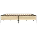 Pikkukuva 4 / 9: vidaXL Sängynrunko Sonoma-tammi 200x200 cm tekninen puu ja metalli