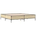 Pikkukuva 5 / 9: vidaXL Sängynrunko Sonoma-tammi 200x200 cm tekninen puu ja metalli