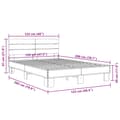 Miniatyrbillede 8 af 9: vidaXL sengestel 120x200cm konstrueret træ og metal røget egetræsfarve