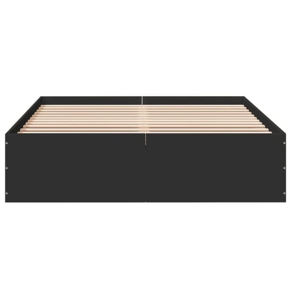 vidaXL Sengeramme svart 135x190 cm konstruert tre