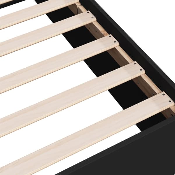 vidaXL Sengeramme svart 135x190 cm konstruert tre