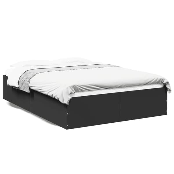 vidaXL Sengeramme svart 135x190 cm konstruert tre