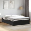 Miniatyrbilde 2 av 10: vidaXL Sengeramme svart 135x190 cm konstruert tre