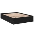 Miniatyrbilde 1 av 10: vidaXL Sengeramme svart 135x190 cm konstruert tre