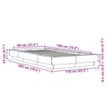 Miniatyrbilde 9 av 10: vidaXL Sengeramme sonoma eik 90x190 cm konstruert tre