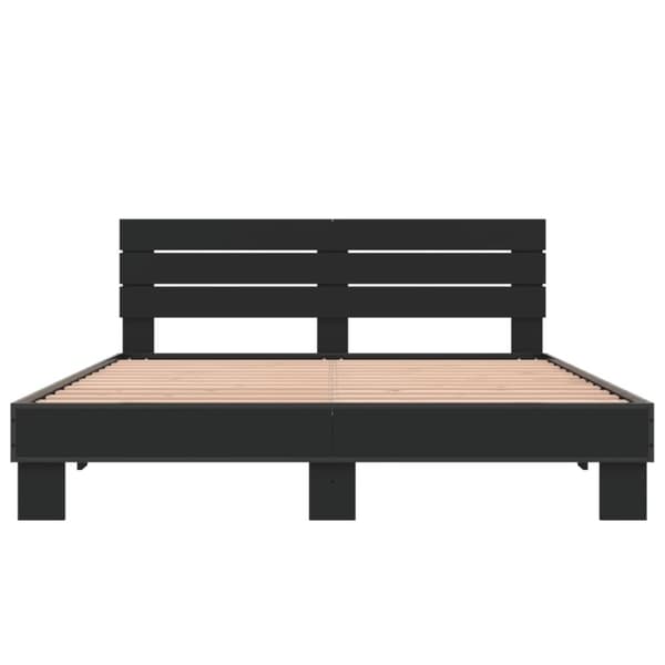 vidaXL Sengeramme svart 150x200 cm konstruert tre og metall