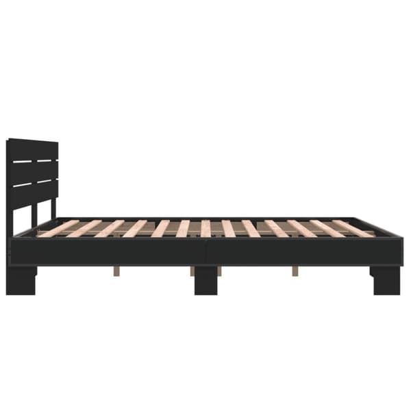 vidaXL Sengeramme svart 150x200 cm konstruert tre og metall