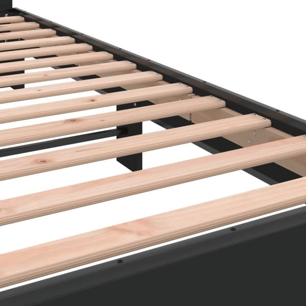 vidaXL Sengeramme svart 150x200 cm konstruert tre og metall