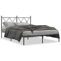 Miniatyrbillede 8 af 8: vidaXL sengeramme med sengegavl 135x190 cm metal sort