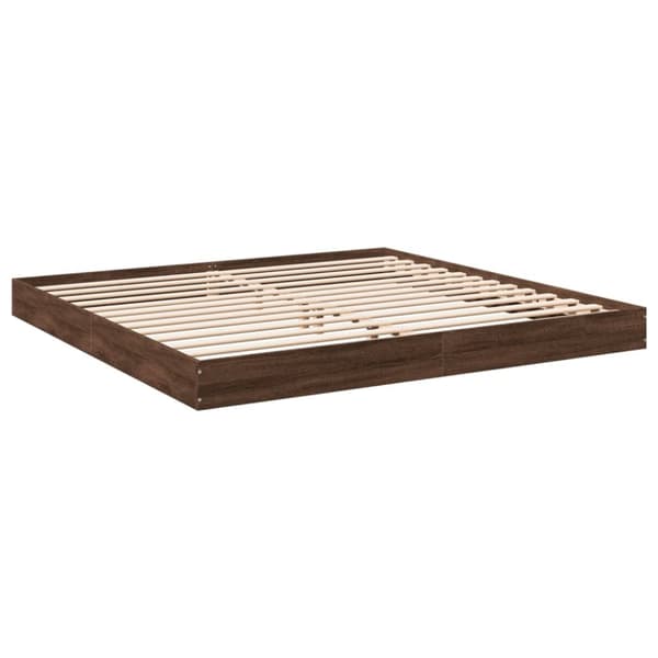 vidaXL Sengeramme uten madrass brun eik 180x200 cm konstruert tre