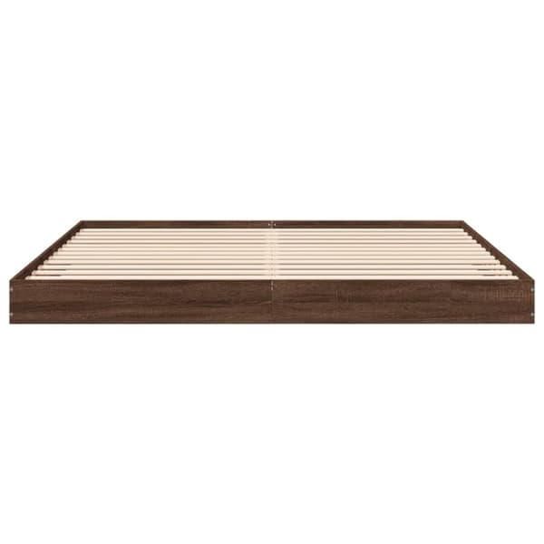 vidaXL Sengeramme uten madrass brun eik 180x200 cm konstruert tre