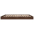 Miniatyrbilde 5 av 10: vidaXL Sengeramme uten madrass brun eik 180x200 cm konstruert tre