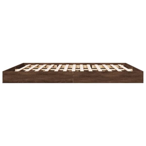 vidaXL Sengeramme uten madrass brun eik 180x200 cm konstruert tre