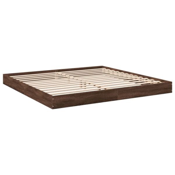 vidaXL Sengeramme uten madrass brun eik 180x200 cm konstruert tre