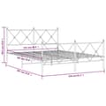 Pikkukuva 7 / 8: vidaXL Metallinen sängynrunko päädyillä musta 150x200 cm