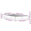 Pikkukuva 9 / 10: vidaXL Sängynrunko savutammi 90x200 cm tekninen puu