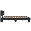 Miniatyrbillede 4 af 9: vidaXL sengestel 160x200 cm konstrueret træ og metal sort
