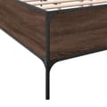 Miniatyrbilde 6 av 9: vidaXL Sengeramme brun eik 120x190 cm konstruert tre og metall