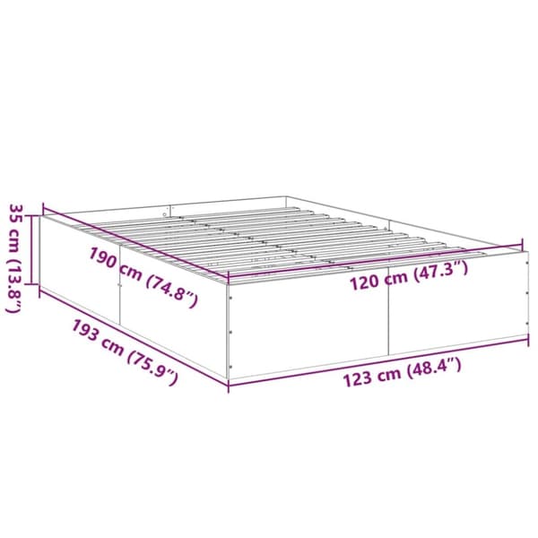 vidaXL Sengeramme svart 120x190 cm konstruert tre