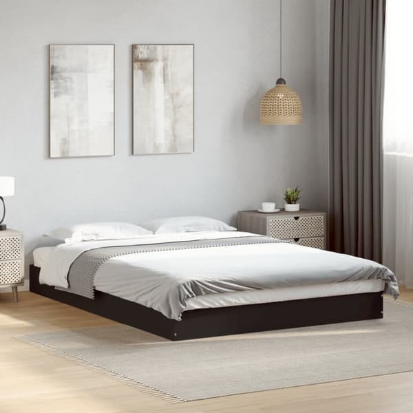 vidaXL Sengeramme svart 120x190 cm konstruert tre