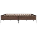 Miniatyrbilde 4 av 9: vidaXL Sengeramme brun eik 180x200 cm konstruert tre og metall