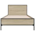 Miniatyrbilde 3 av 9: vidaXL Sengeramme sonoma eik 90x200 cm konstruert tre og metall