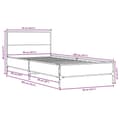 Miniatyrbilde 8 av 9: vidaXL Sengeramme sonoma eik 90x200 cm konstruert tre og metall
