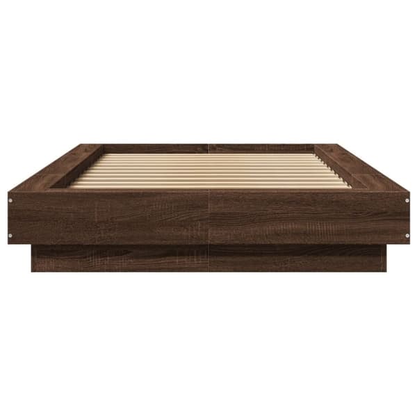 vidaXL Sengeramme brun eik 90x200 cm konstruert tre