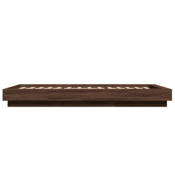 vidaXL Sengeramme brun eik 90x200 cm konstruert tre