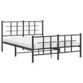 Miniatyrbillede 3 af 10: vidaXL sengeramme med sengegavl og fodgærde 140x200 cm metal sort