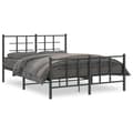 Miniatyrbillede 10 af 10: vidaXL sengeramme med sengegavl og fodgærde 140x200 cm metal sort