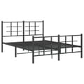 Miniatyrbillede 1 af 10: vidaXL sengeramme med sengegavl og fodgærde 140x200 cm metal sort