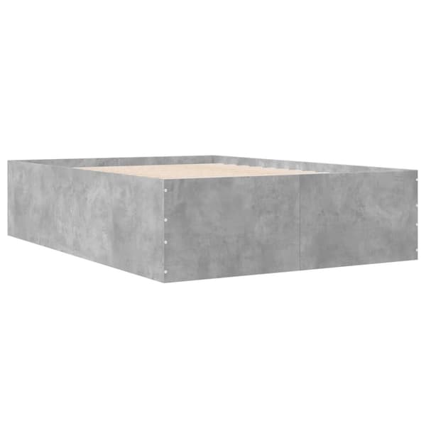 vidaXL Sengeramme betonggrå 120x190 cm konstruert tre