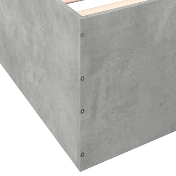 vidaXL Sengeramme betonggrå 120x190 cm konstruert tre