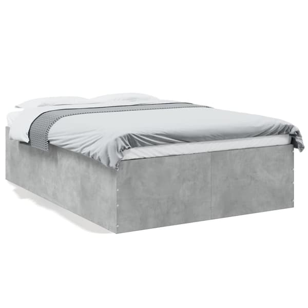 vidaXL Sengeramme betonggrå 120x190 cm konstruert tre