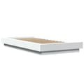 Miniatyrbilde 3 av 11: vidaXL Sengeramme med LED-lys hvit 100x200 cm konstruert tre