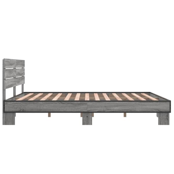vidaXL Sengeramme sonoma eik 160x200 cm konstruert tre og metall