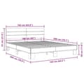 Miniatyrbilde 8 av 9: vidaXL Sengeramme sonoma eik 160x200 cm konstruert tre og metall