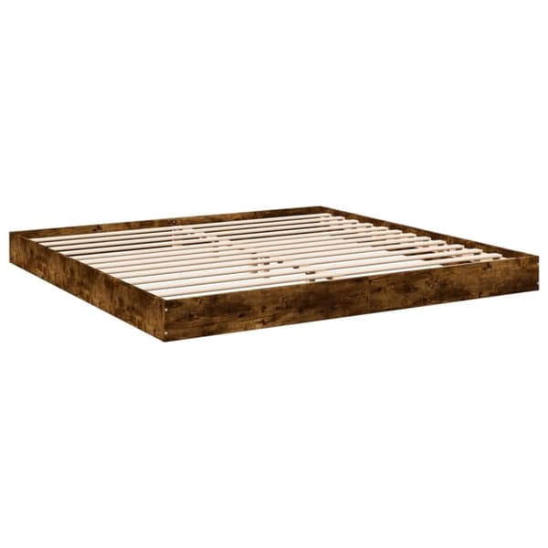 vidaXL Sängram rökfärgad ek 180x200 cm konstruerad trä