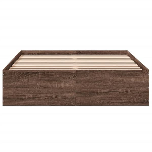 vidaXL Sengeramme brun eik 120x190 cm konstruert tre