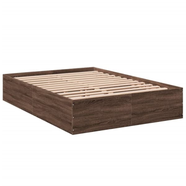 vidaXL Sengeramme brun eik 120x190 cm konstruert tre